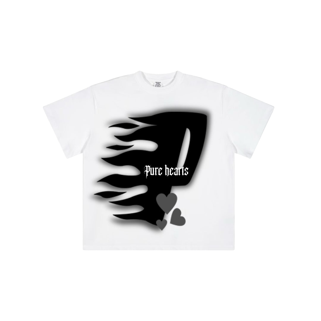 PURE HEARTS OVER HATE GRAPHIC T-SHIRT (BLACK)