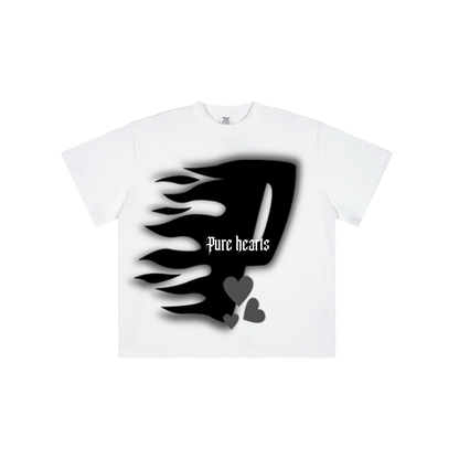 PURE HEARTS OVER HATE GRAPHIC T-SHIRT (BLACK)