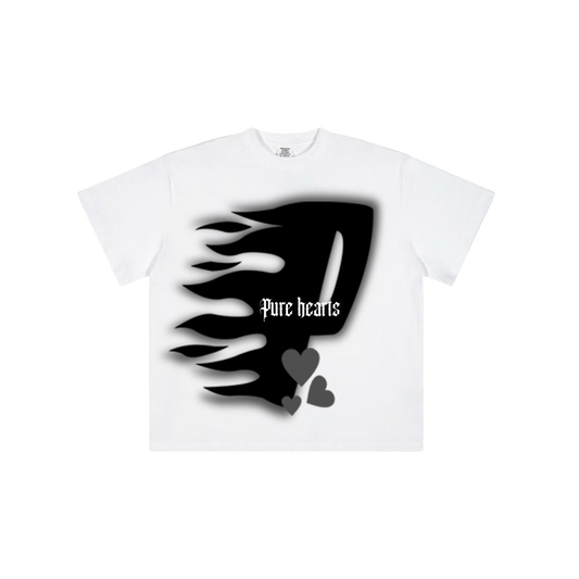 PURE HEARTS OVER HATE GRAPHIC T-SHIRT (BLACK)